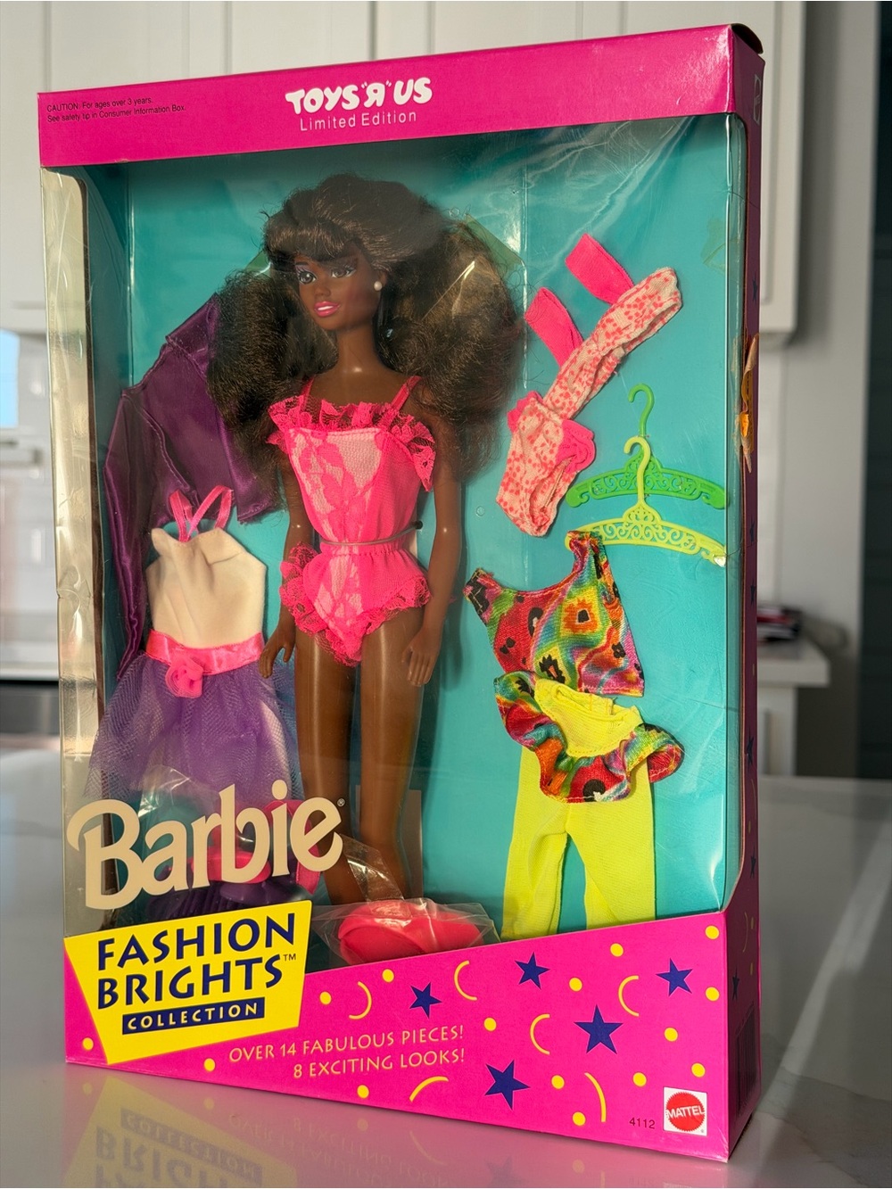 NEW Vintage 1992 Barbie Fashion Brights Toys R Us Limited Edition Black Doll